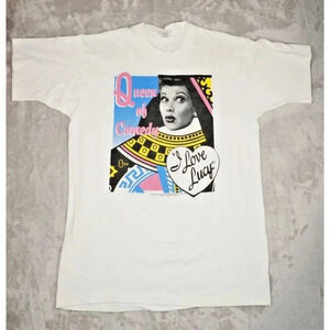 Vintage 1990s "I Love Lucy" Queen of Comedy T-Shirt – Rare Retro Graphic Tee L